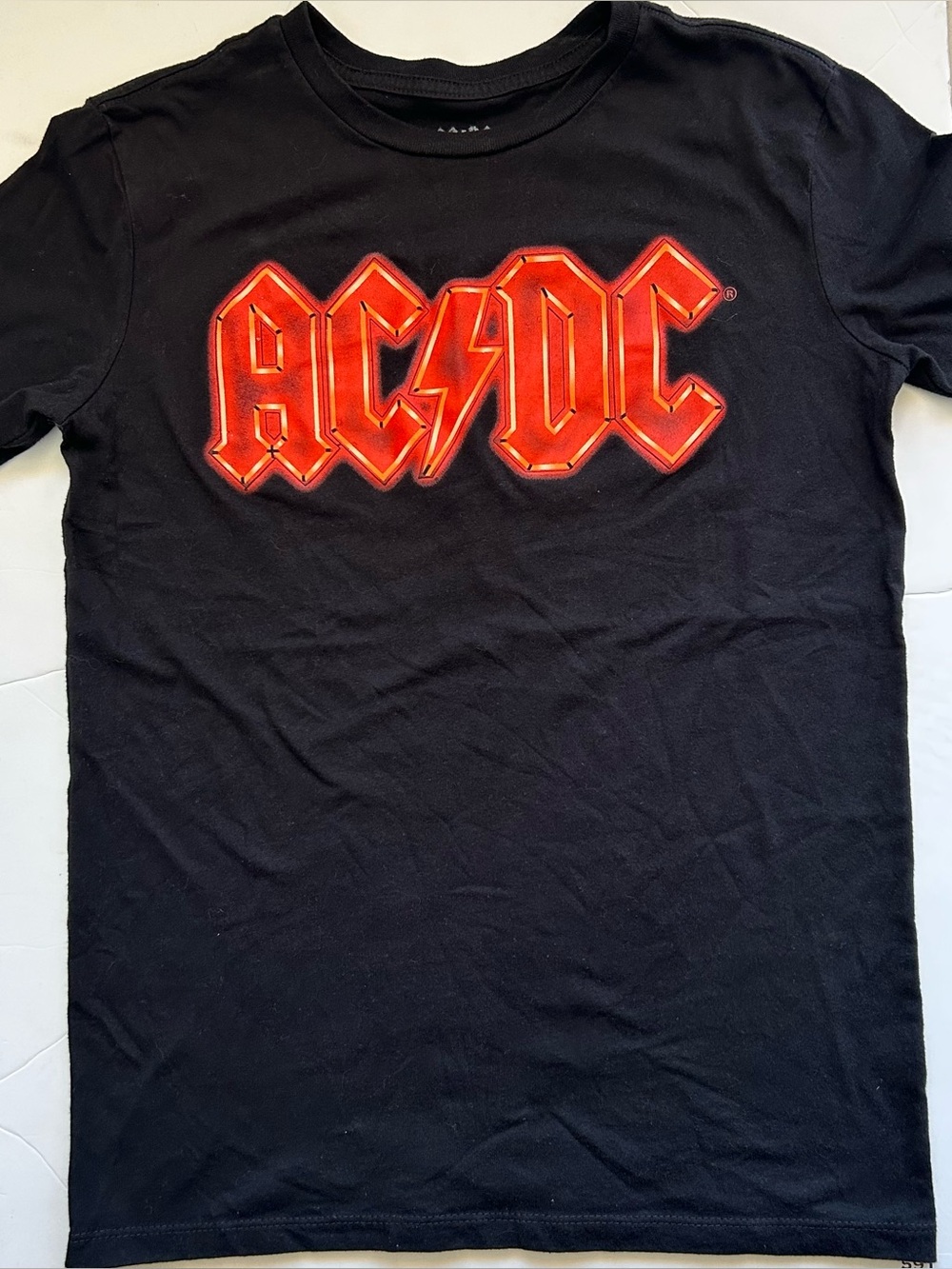 AC/DC Black Tee with Red Logo